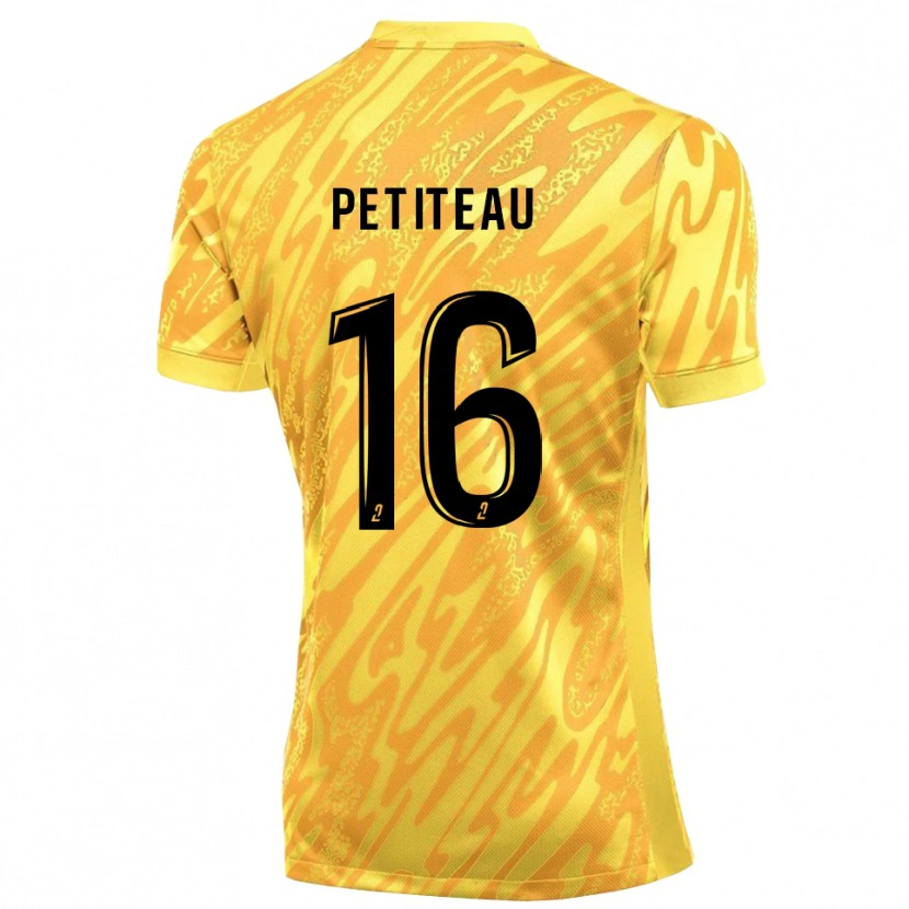 Danxen Mujer Camiseta Marie Petiteau #16 Amarillo Naranja Portero Equipación 2025/26 La Camisa