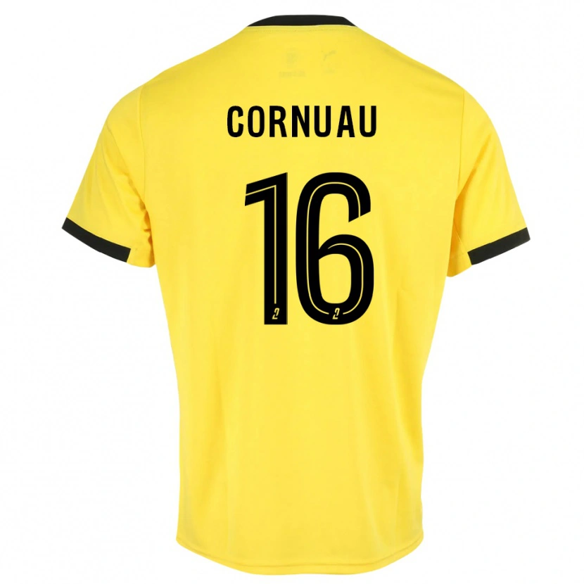 Danxen Mujer Camiseta Nino Cornuau #16 Negro Amarillo Portero Equipación 2025/26 La Camisa