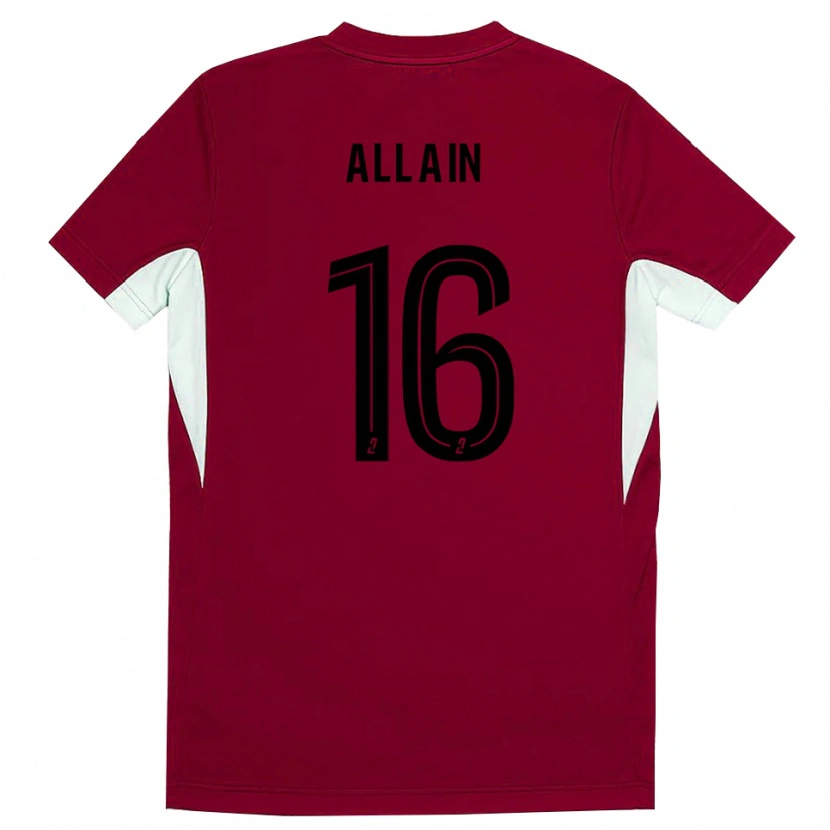 Danxen Mujer Camiseta Bobby Allain #16 Negro Rojo Portero Equipación 2025/26 La Camisa