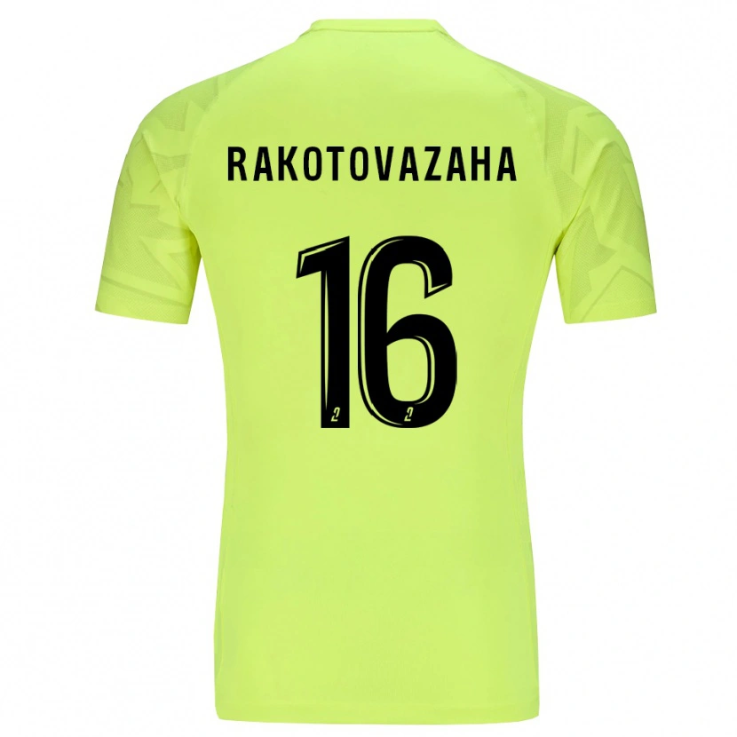 Danxen Mujer Camiseta Allan Rakotovazaha #16 Verde Neón Portero Equipación 2025/26 La Camisa