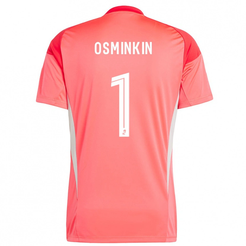 Danxen Mujer Camiseta Vitaliy Osminkin #1 Blanco Rojo Naranja Portero Equipación 2025/26 La Camisa