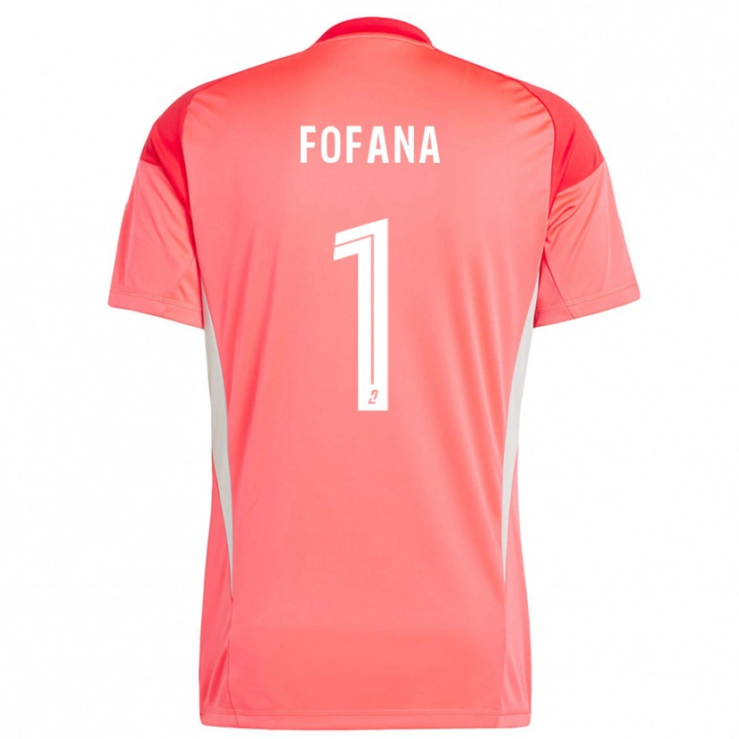 Danxen Mujer Camiseta Cheik Fofana #1 Blanco Rojo Naranja Portero Equipación 2025/26 La Camisa