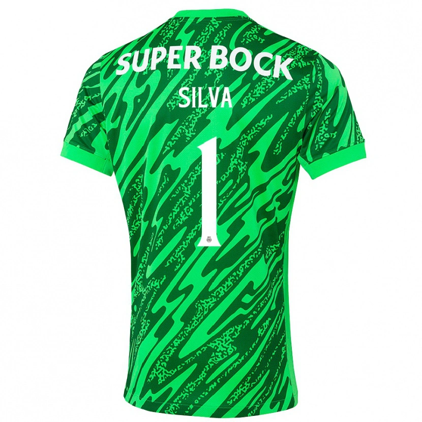 Danxen Mujer Camiseta Rui Silva #1 Verde Blanco Portero Equipación 2025/26 La Camisa
