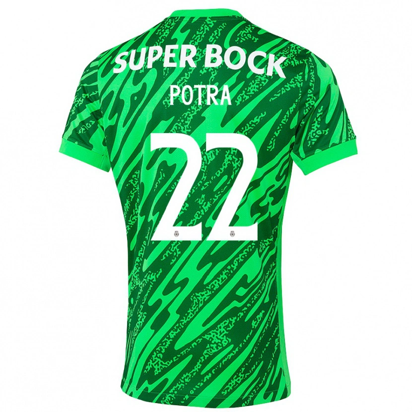 Danxen Mujer Camiseta Catarina Potra #22 Verde Blanco Portero Equipación 2025/26 La Camisa