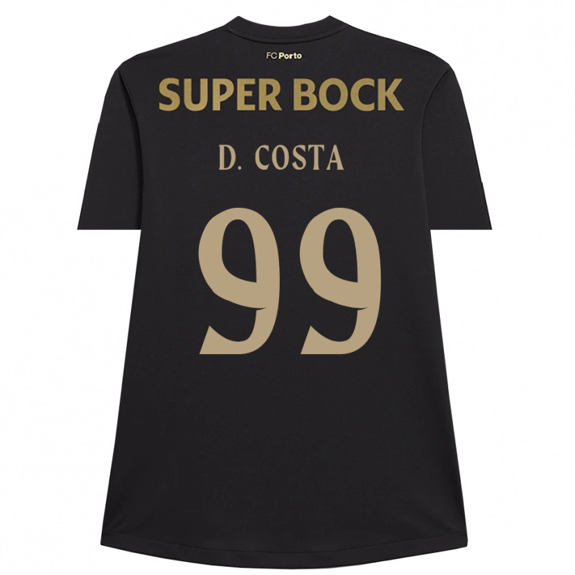 Danxen Mujer Camiseta Diogo Costa #99 Negro Marrón Portero Equipación 2025/26 La Camisa