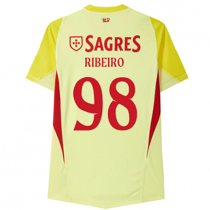 Danxen Mujer Camiseta Ricardo Ribeiro #98 Amarillo Rojo Portero Equipación 2025/26 La Camisa