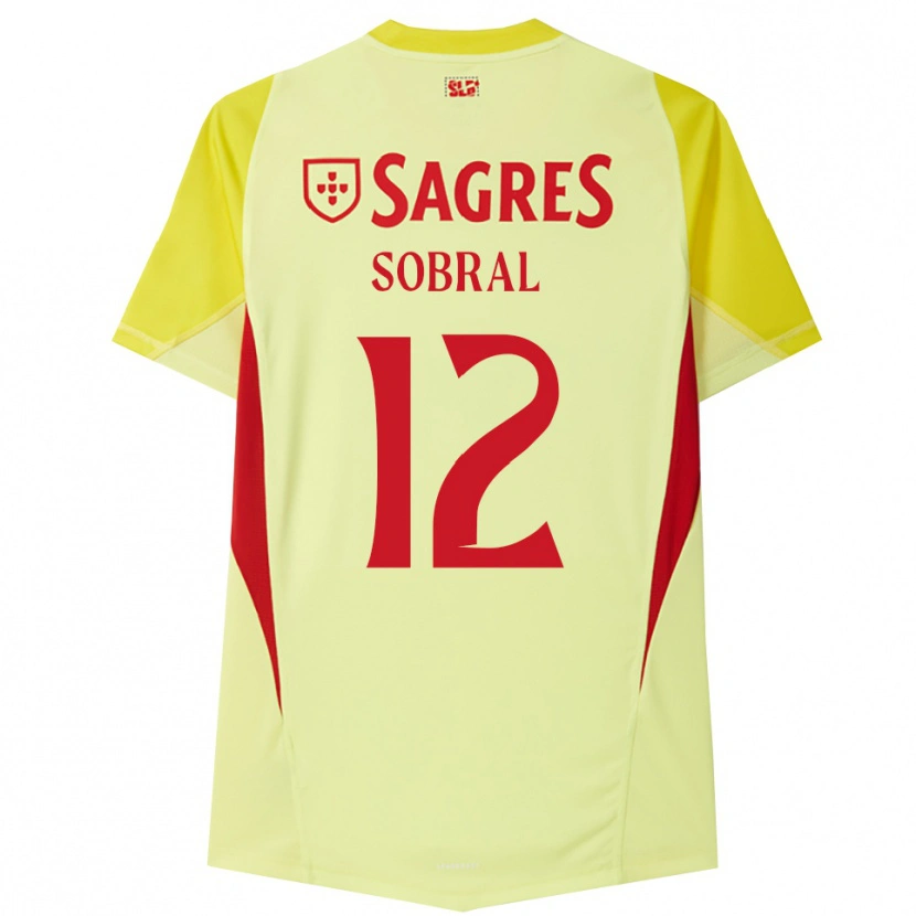 Danxen Mujer Camiseta Gonçalo Sobral #12 Amarillo Rojo Portero Equipación 2025/26 La Camisa