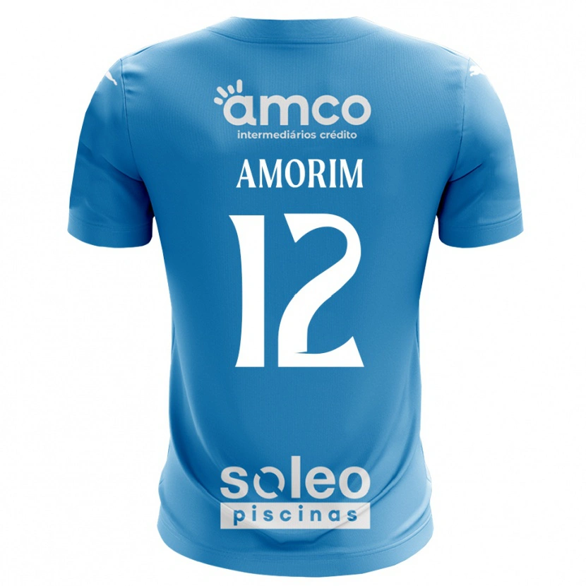 Danxen Mujer Camiseta Renato Amorim #12 Azul Blanco Portero Equipación 2025/26 La Camisa