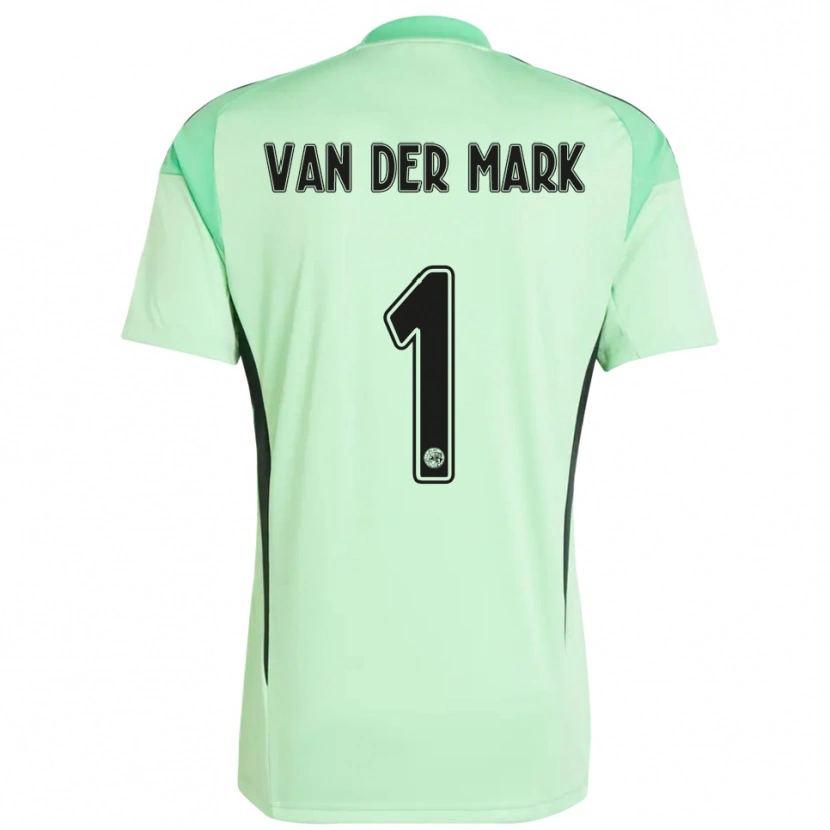 Danxen Mujer Camiseta Jesper van der Mark #1 Verde Claro Negro Portero Equipación 2025/26 La Camisa