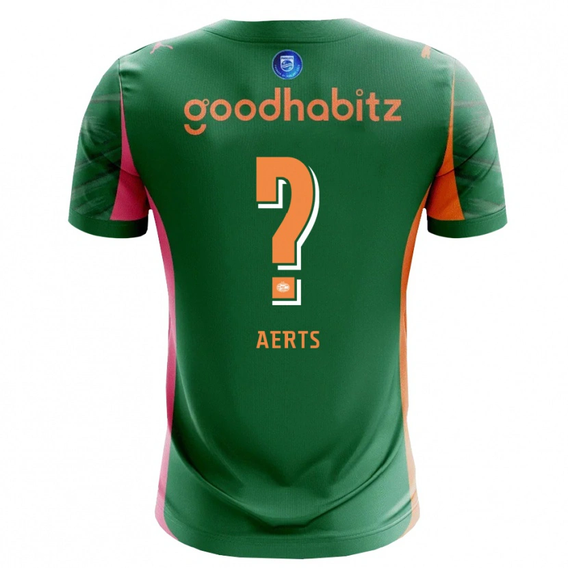 Danxen Mujer Camiseta Jim Aerts #0 Verde Naranja Portero Equipación 2025/26 La Camisa
