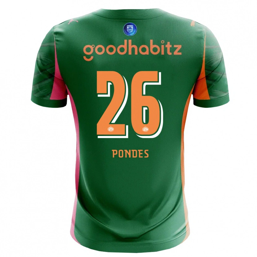 Danxen Mujer Camiseta Moon Pondes #26 Verde Naranja Portero Equipación 2025/26 La Camisa