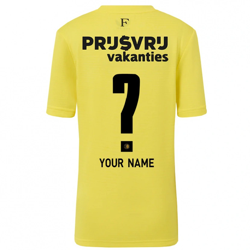 Danxen Mujer Camiseta Feyenoord Amarillo Negro Portero Equipación 2025/26 La Camisa