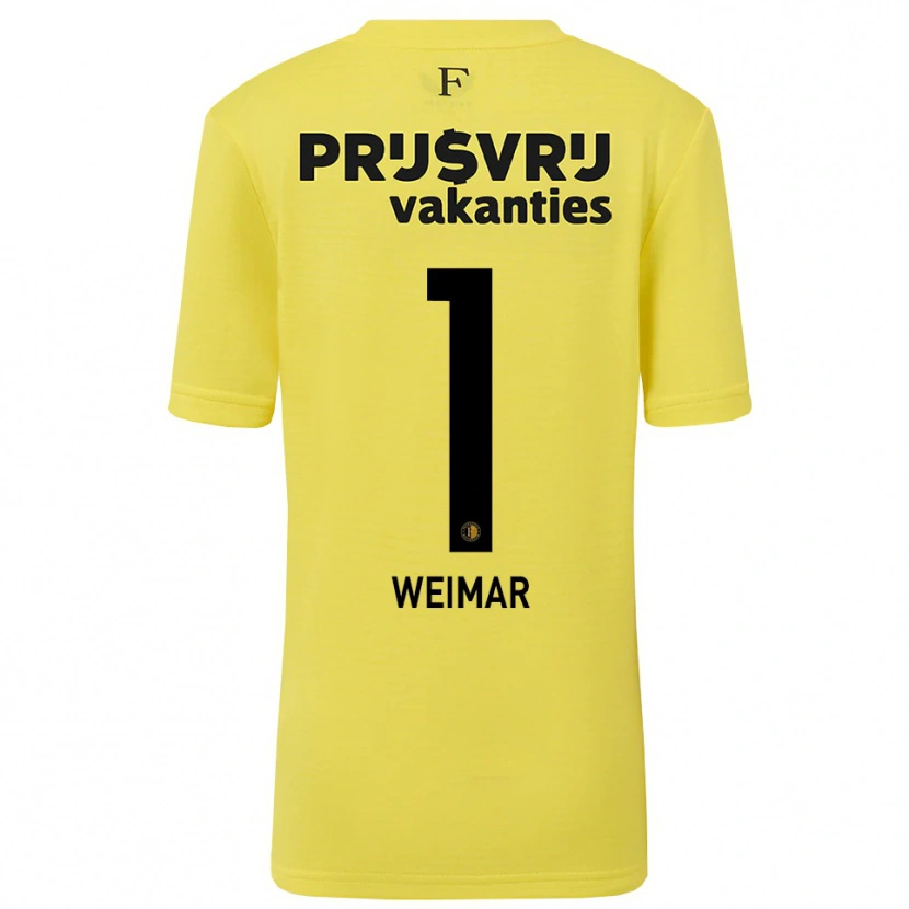 Danxen Mujer Camiseta Jacintha Weimar #1 Amarillo Negro Portero Equipación 2025/26 La Camisa