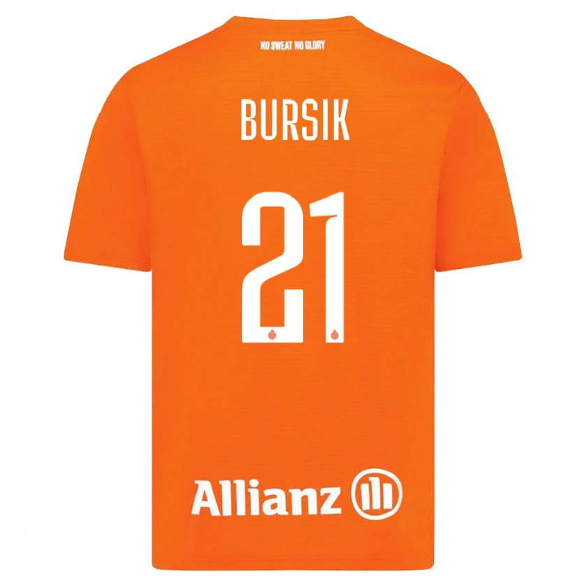 Danxen Mujer Camiseta Josef Bursik #21 Naranja Blanco Portero Equipación 2025/26 La Camisa