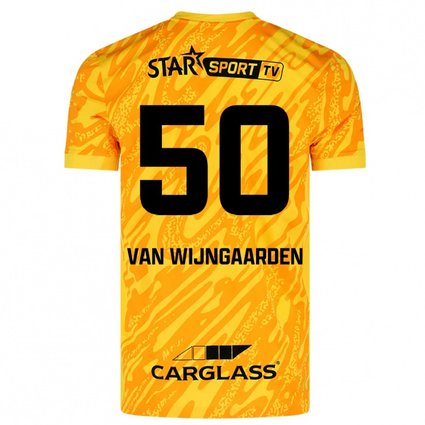 Danxen Mujer Camiseta Maren Van Wijngaarden #50 Naranja Amarillo Negro Portero Equipación 2025/26 La Camisa