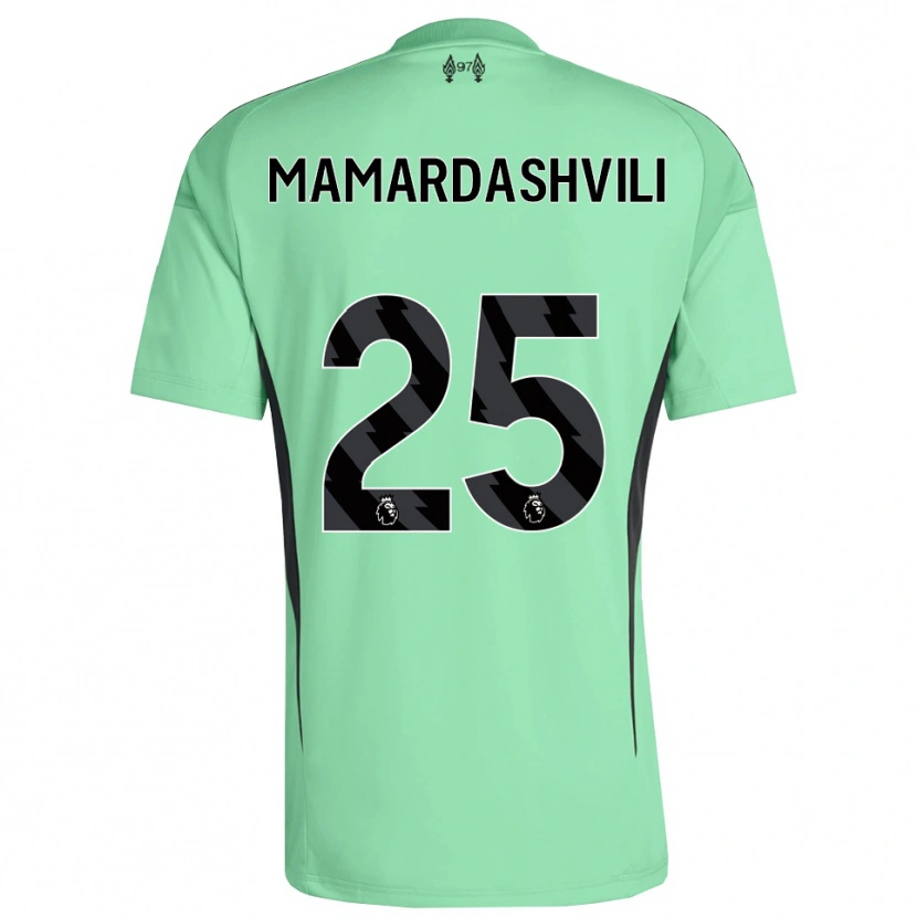 Danxen Mujer Camiseta Giorgi Mamardashvili #25 Aquamarina Portero Equipación 2025/26 La Camisa