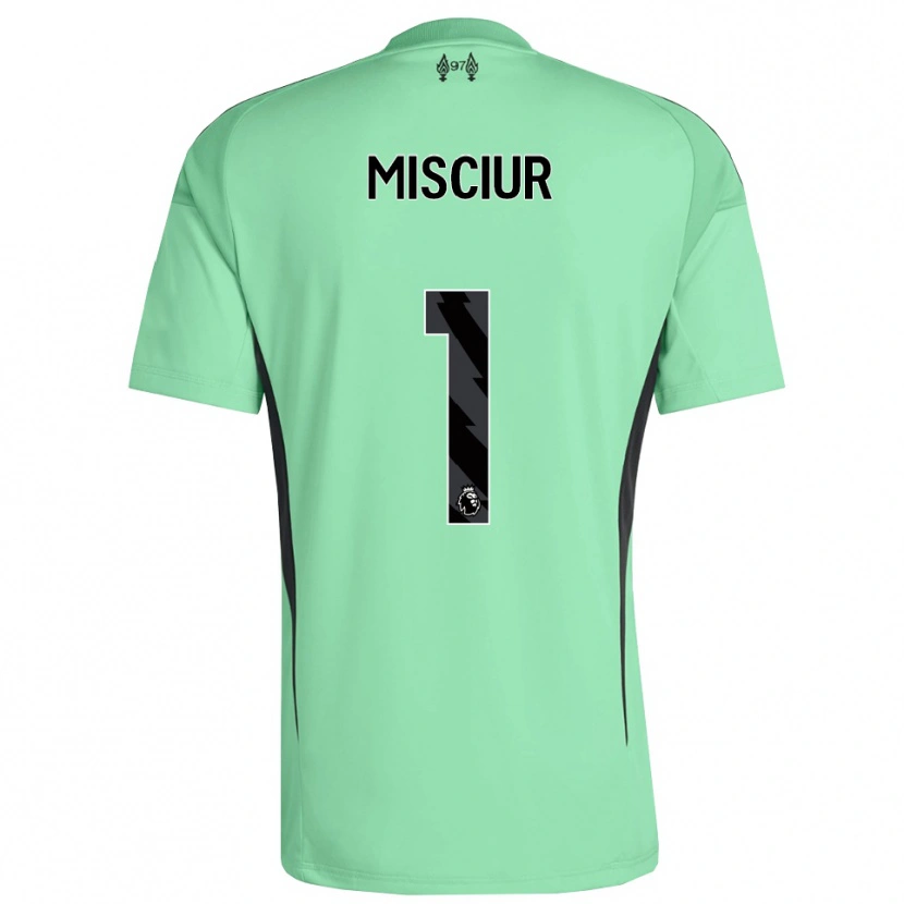 Danxen Mujer Camiseta Kornel Misciur #1 Aquamarina Portero Equipación 2025/26 La Camisa