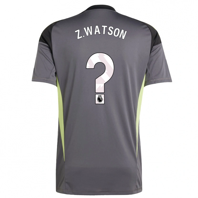 Danxen Mujer Camiseta Zac Watson #0 Gris Oscuro Blanco Portero Equipación 2025/26 La Camisa