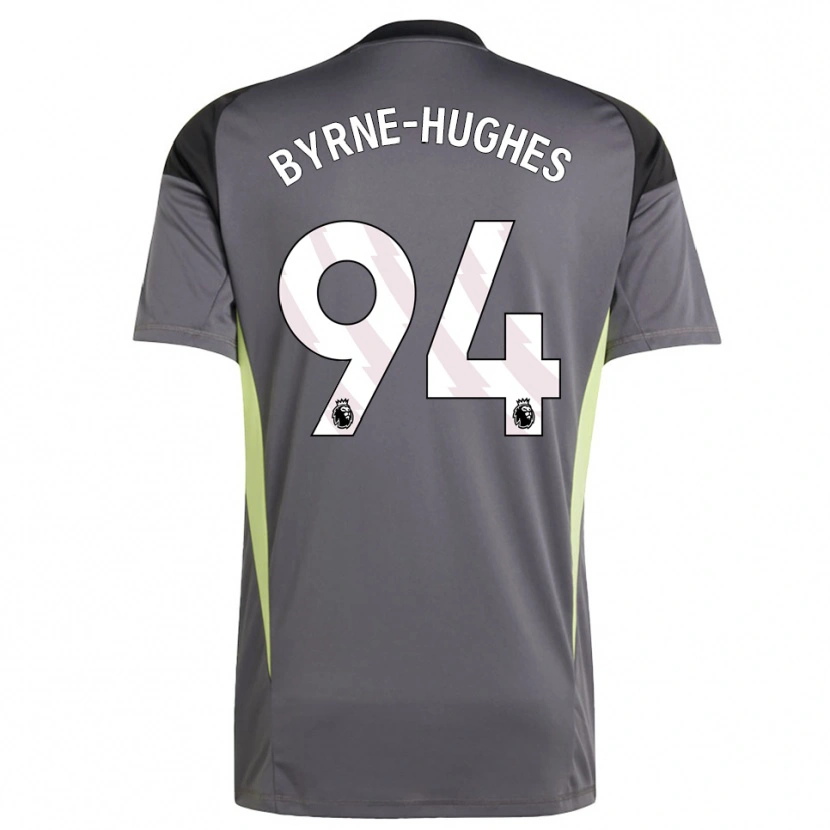 Danxen Mujer Camiseta Cameron Byrne-Hughes #94 Gris Oscuro Blanco Portero Equipación 2025/26 La Camisa