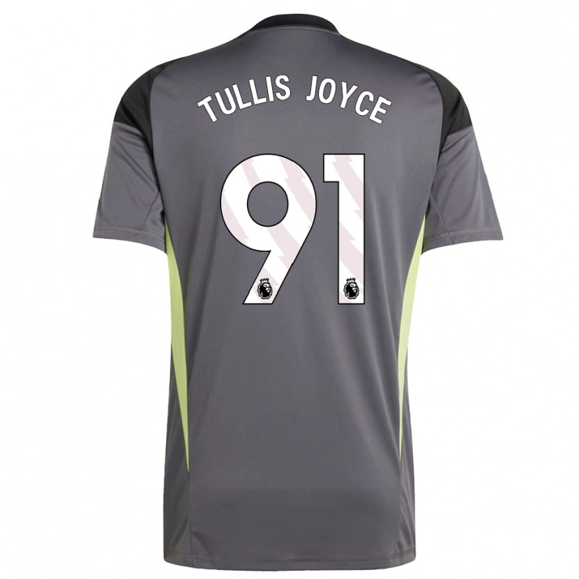 Danxen Mujer Camiseta Phallon Tullis-Joyce #91 Gris Oscuro Blanco Portero Equipación 2025/26 La Camisa
