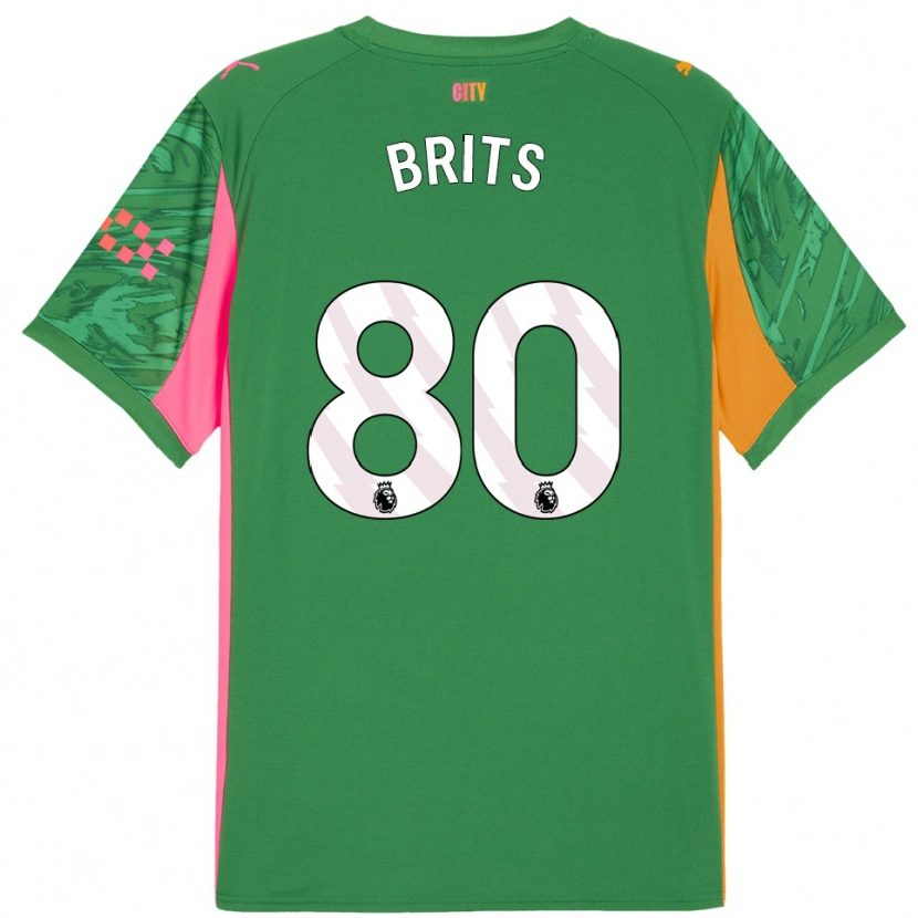 Danxen Mujer Camiseta Spike Brits #80 Verde Naranja Portero Equipación 2025/26 La Camisa