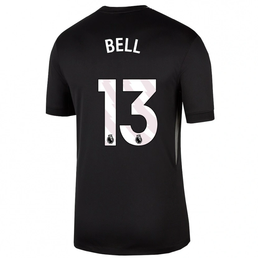 Danxen Mujer Camiseta Toby Bell #13 Blanco Negro Portero Equipación 2025/26 La Camisa