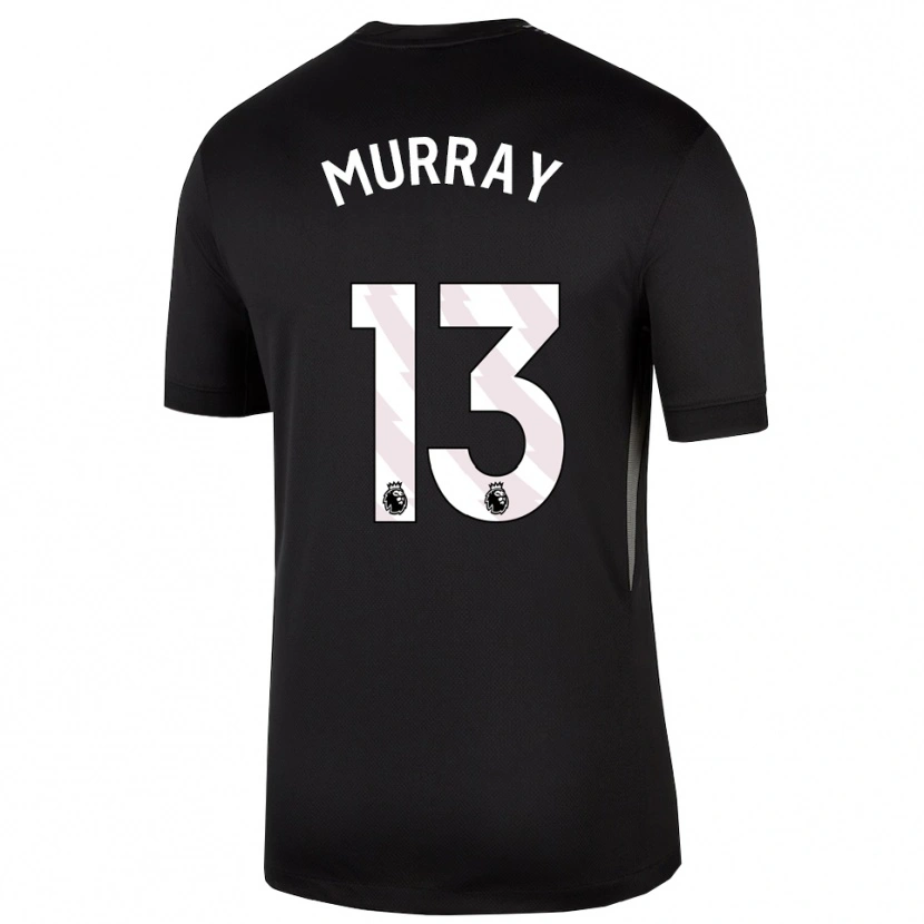 Danxen Mujer Camiseta Jake Murray #13 Blanco Negro Portero Equipación 2025/26 La Camisa