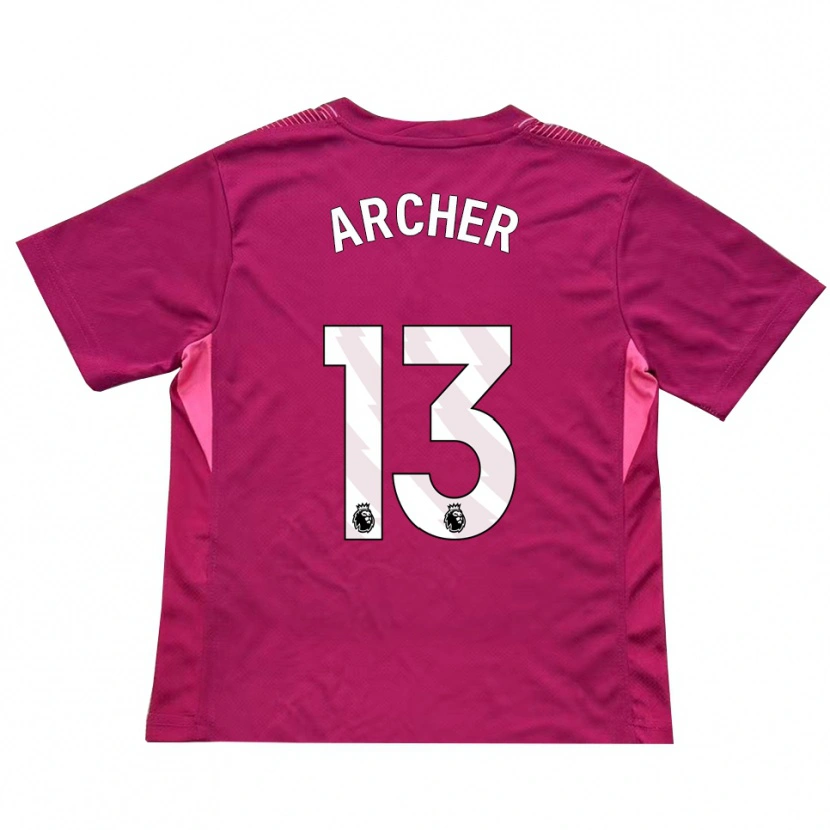 Danxen Mujer Camiseta Samual Archer #13 Rosa Blanco Portero Equipación 2025/26 La Camisa