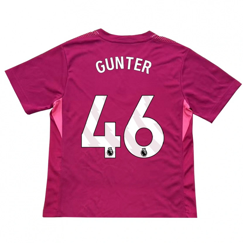 Danxen Mujer Camiseta Luca Gunter #46 Rosa Blanco Portero Equipación 2025/26 La Camisa