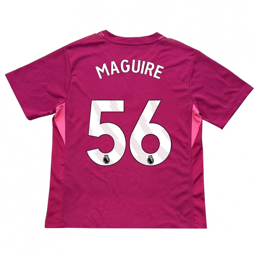 Danxen Mujer Camiseta Aaron Maguire #56 Rosa Blanco Portero Equipación 2025/26 La Camisa