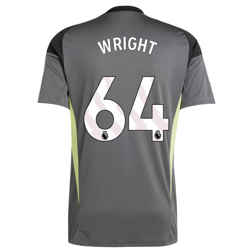 Danxen Mujer Camiseta James Wright #64 Gris Oscuro Negro Portero Equipación 2025/26 La Camisa