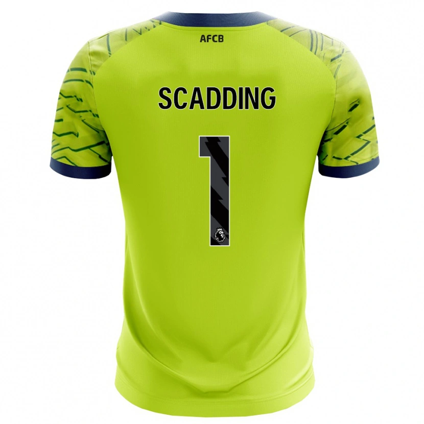 Danxen Mujer Camiseta Katie Scadding #1 Verde Amarillo Portero Equipación 2025/26 La Camisa