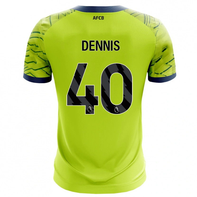 Danxen Mujer Camiseta Will Dennis #40 Verde Amarillo Portero Equipación 2025/26 La Camisa