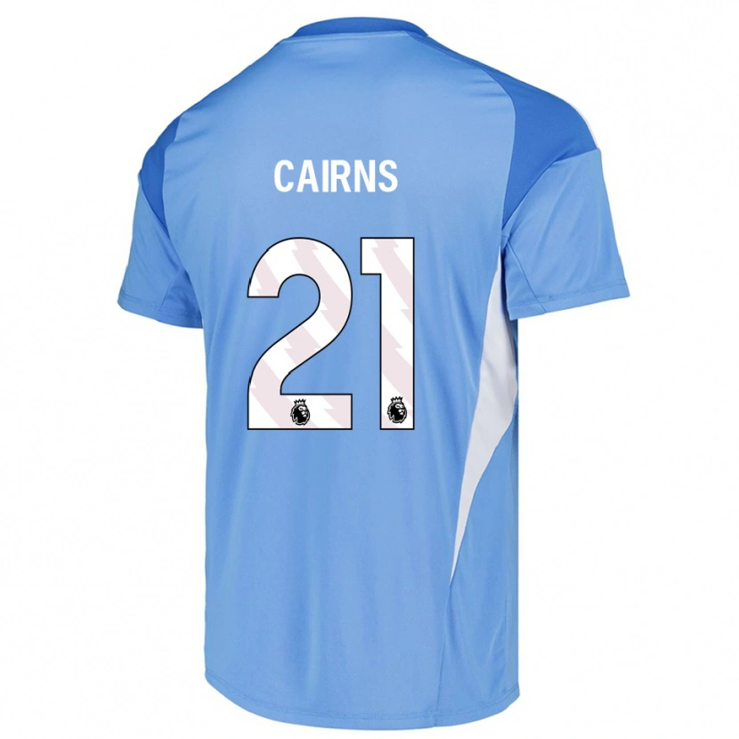 Danxen Mujer Camiseta Alex Cairns #21 Azul Cielo Blanco Portero Equipación 2025/26 La Camisa