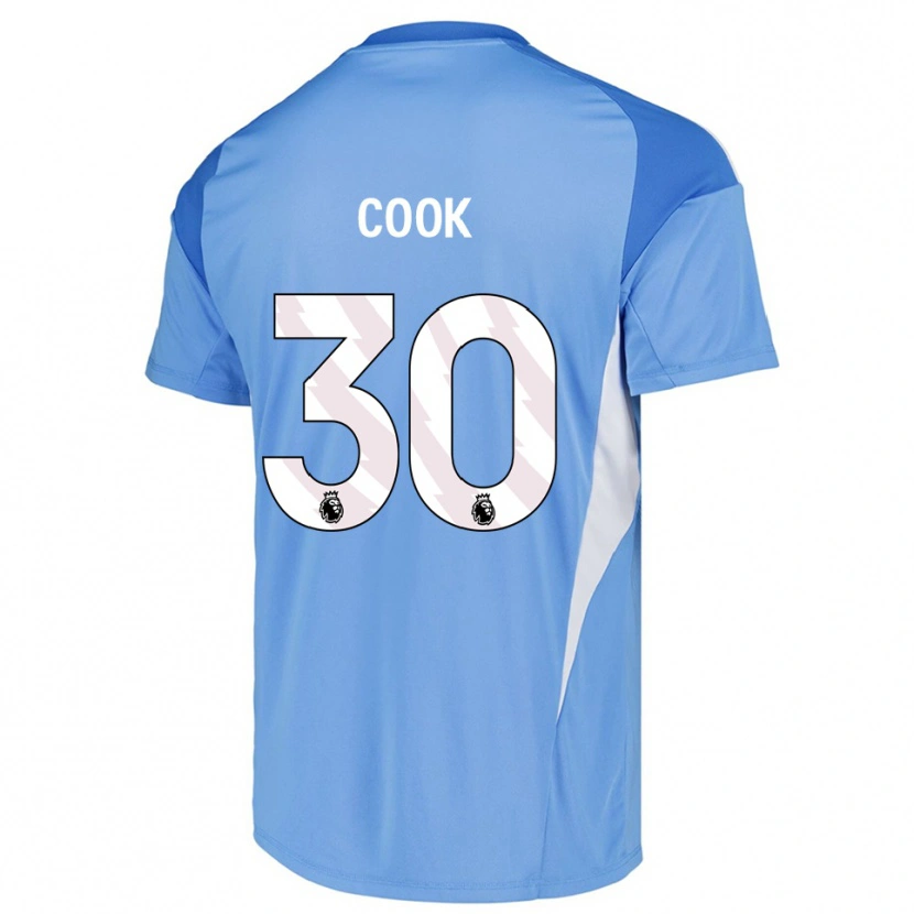 Danxen Mujer Camiseta Robbie Cook #30 Azul Cielo Blanco Portero Equipación 2025/26 La Camisa