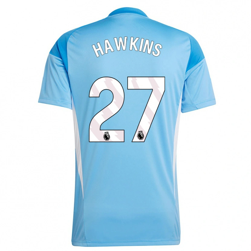 Danxen Mujer Camiseta Hannah Hawkins #27 Azul Blanco Portero Equipación 2025/26 La Camisa