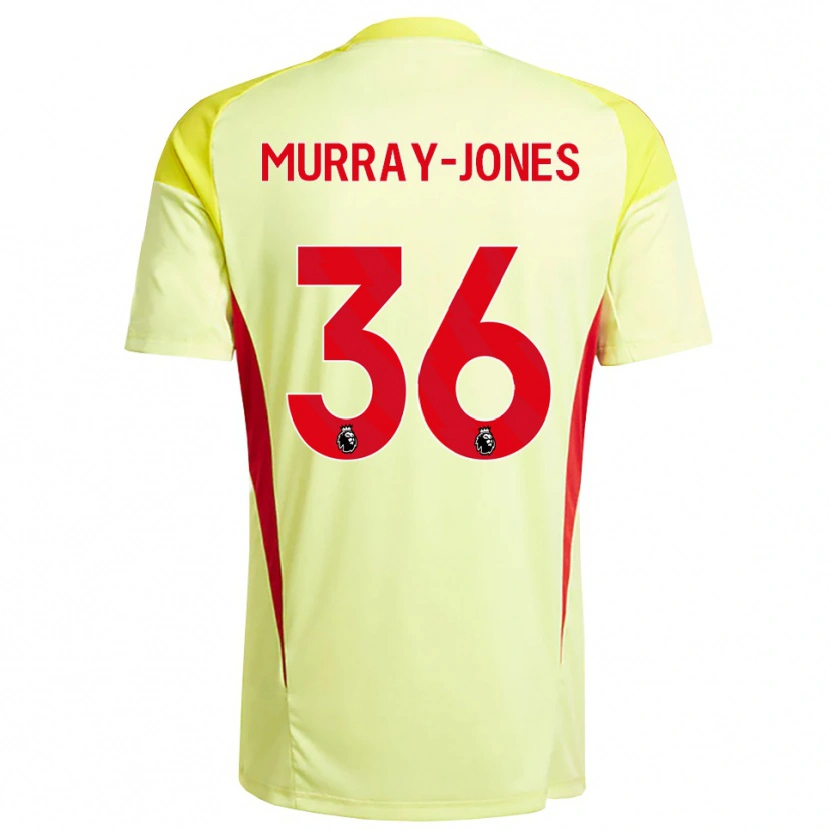 Danxen Mujer Camiseta George Murray-Jones #36 Amarillo Naranja Claro Portero Equipación 2025/26 La Camisa