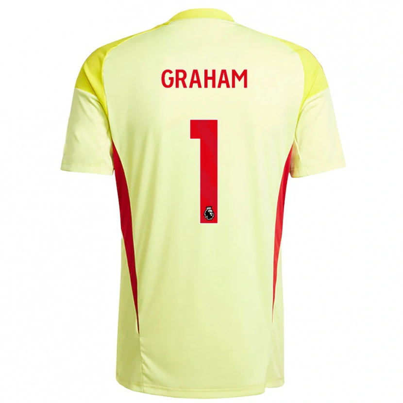 Danxen Mujer Camiseta Ally Graham #1 Amarillo Naranja Claro Portero Equipación 2025/26 La Camisa