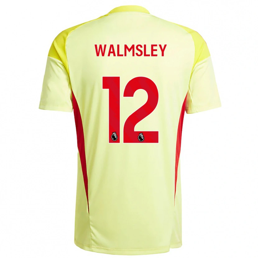 Danxen Mujer Camiseta Joseph Walmsley #12 Amarillo Naranja Claro Portero Equipación 2025/26 La Camisa