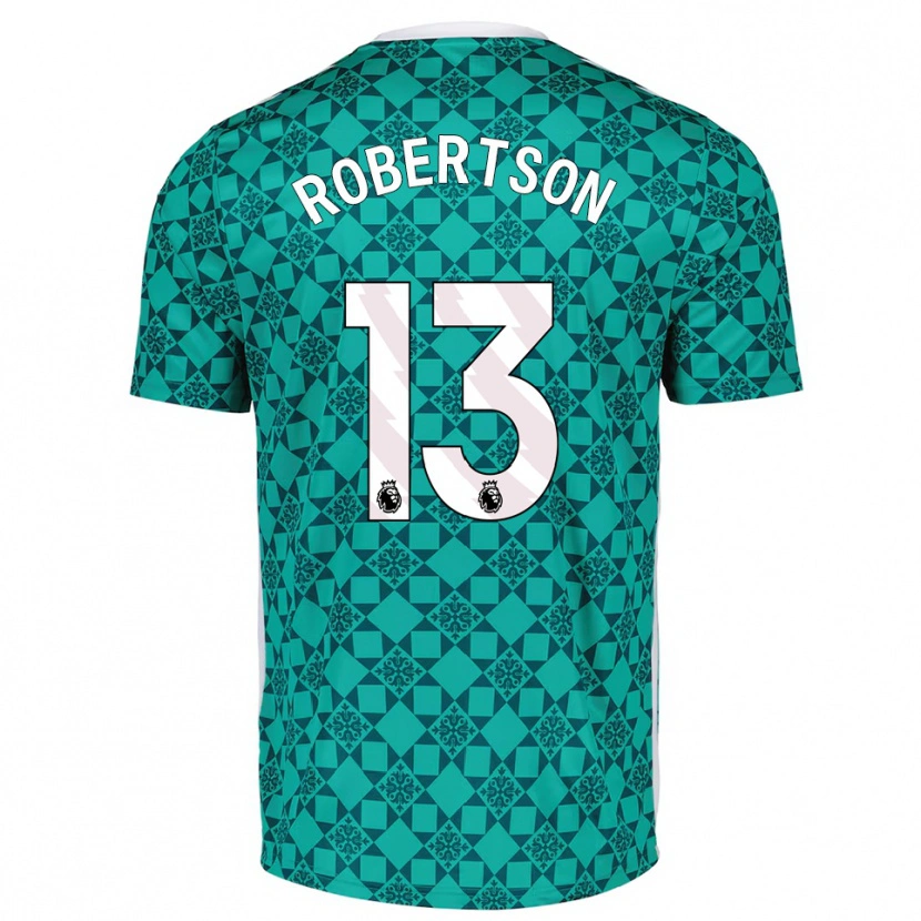 Danxen Mujer Camiseta Finley Robertson #13 Verde Blanco Portero Equipación 2025/26 La Camisa