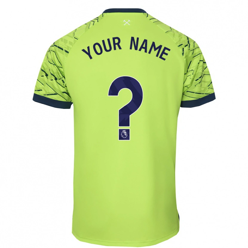 Danxen Mujer Camiseta West Ham United Verde Fluorescente Portero Equipación 2025/26 La Camisa
