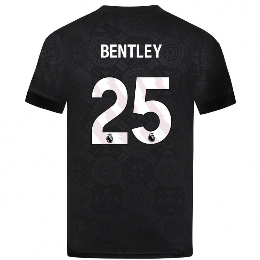 Danxen Mujer Camiseta Daniel Bentley #25 Blanco Negro Portero Equipación 2025/26 La Camisa