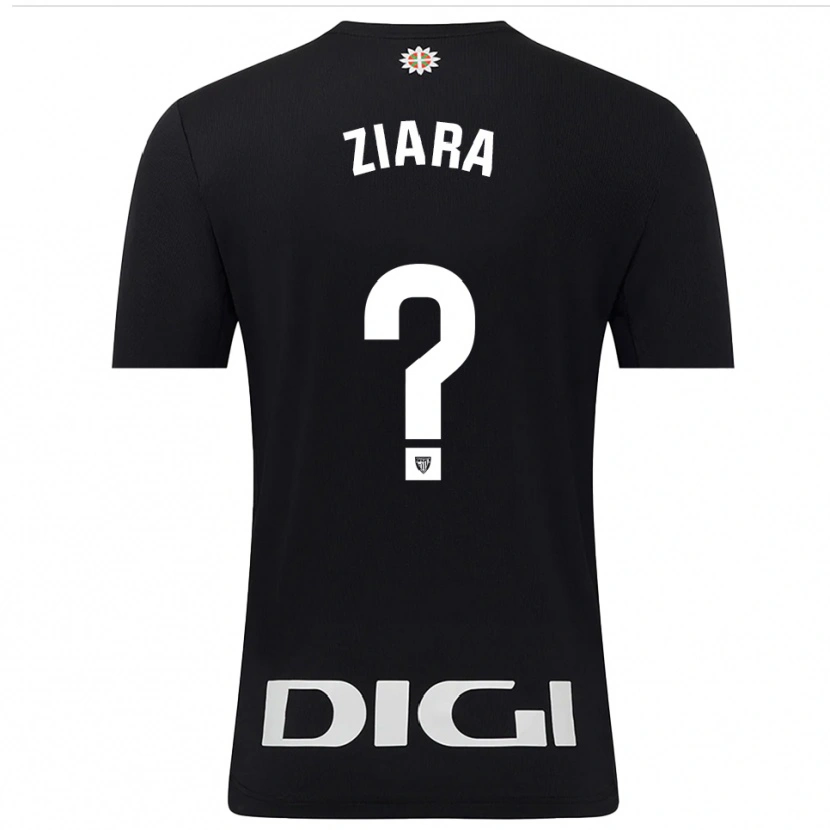 Danxen Mujer Camiseta Ziara Vega Uribarri #0 Negro Blanco Portero Equipación 2025/26 La Camisa
