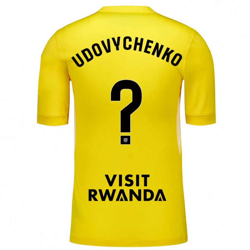 Danxen Mujer Camiseta Glib Udovychenko #0 Amarillo Negro Portero Equipación 2025/26 La Camisa