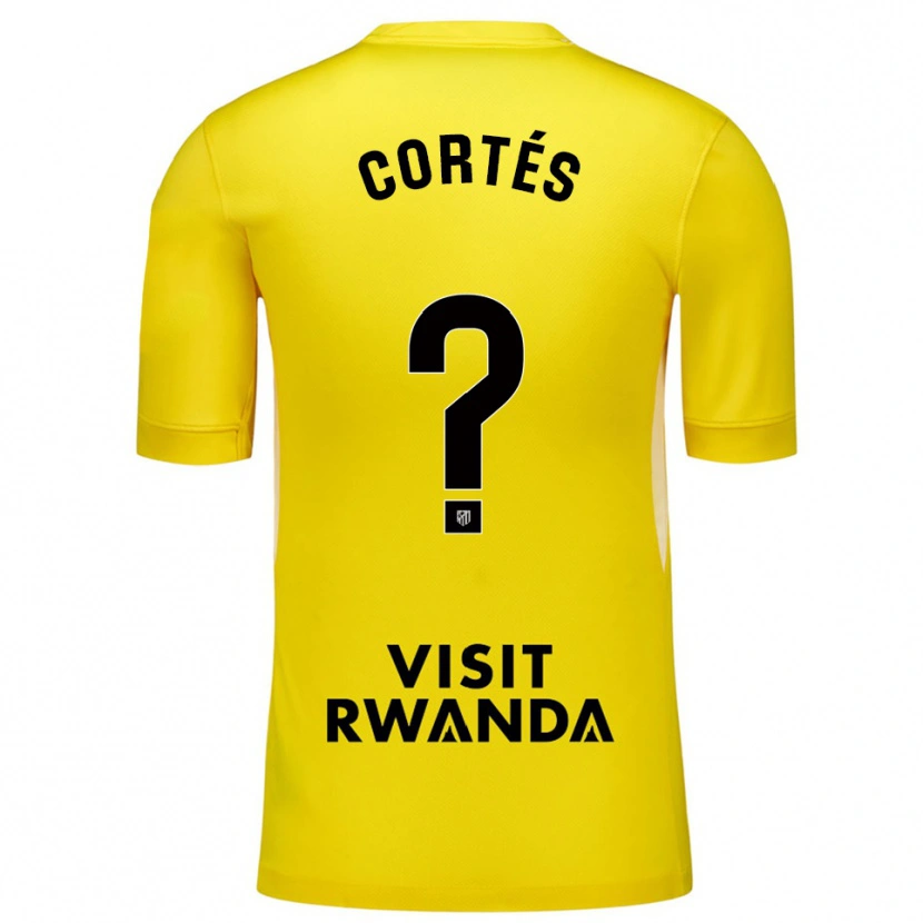 Danxen Mujer Camiseta Lucas Cortés #0 Amarillo Negro Portero Equipación 2025/26 La Camisa