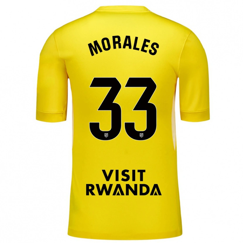Danxen Mujer Camiseta Luismi Morales #33 Amarillo Negro Portero Equipación 2025/26 La Camisa