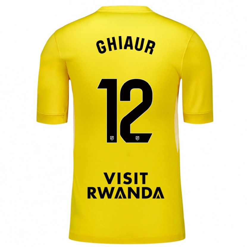 Danxen Mujer Camiseta Octavian Ghiaur #12 Amarillo Negro Portero Equipación 2025/26 La Camisa