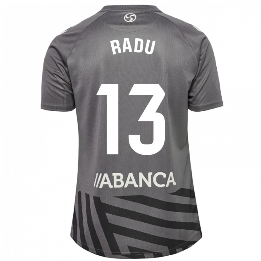 Danxen Mujer Camiseta Ionuț Radu #13 Gris Oscuro Negro Portero Equipación 2025/26 La Camisa