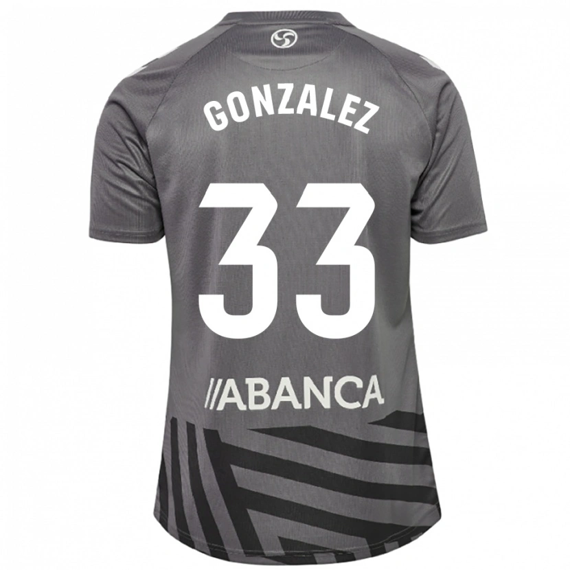 Danxen Mujer Camiseta Marcos González #33 Gris Oscuro Negro Portero Equipación 2025/26 La Camisa