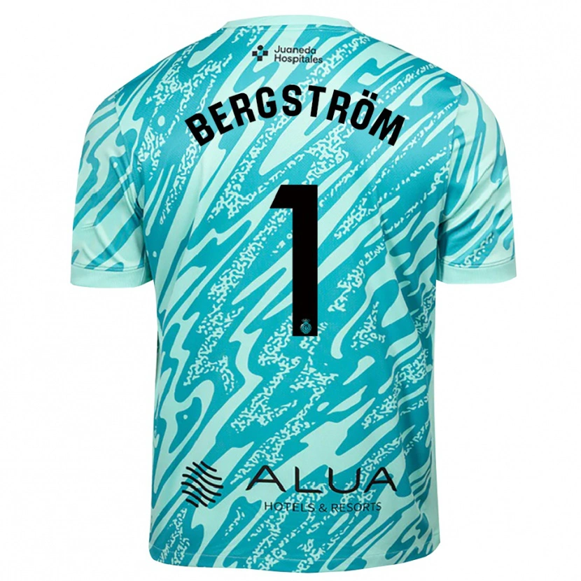 Danxen Mujer Camiseta Lucas Bergström #1 Cian Negro Portero Equipación 2025/26 La Camisa